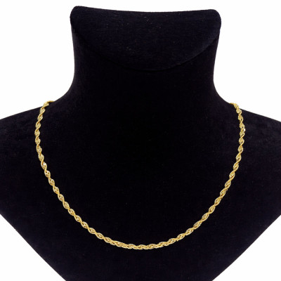 Xuping 14K Altın Kaplama 60 cm Burgu Zincir Premium Kolye