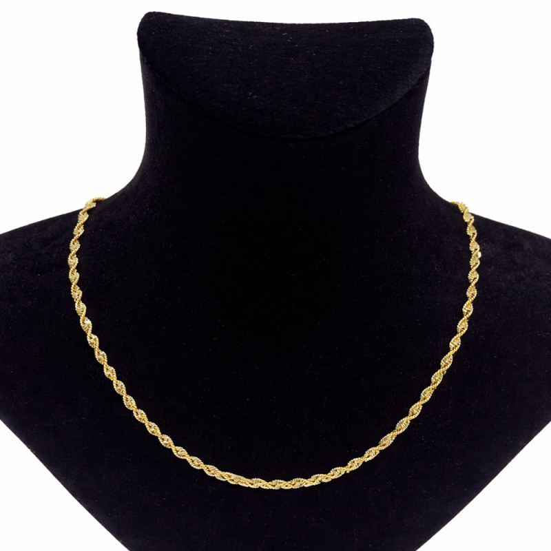 Xuping 14K Altın Kaplama 60 cm Burgu Zincir Premium Kolye