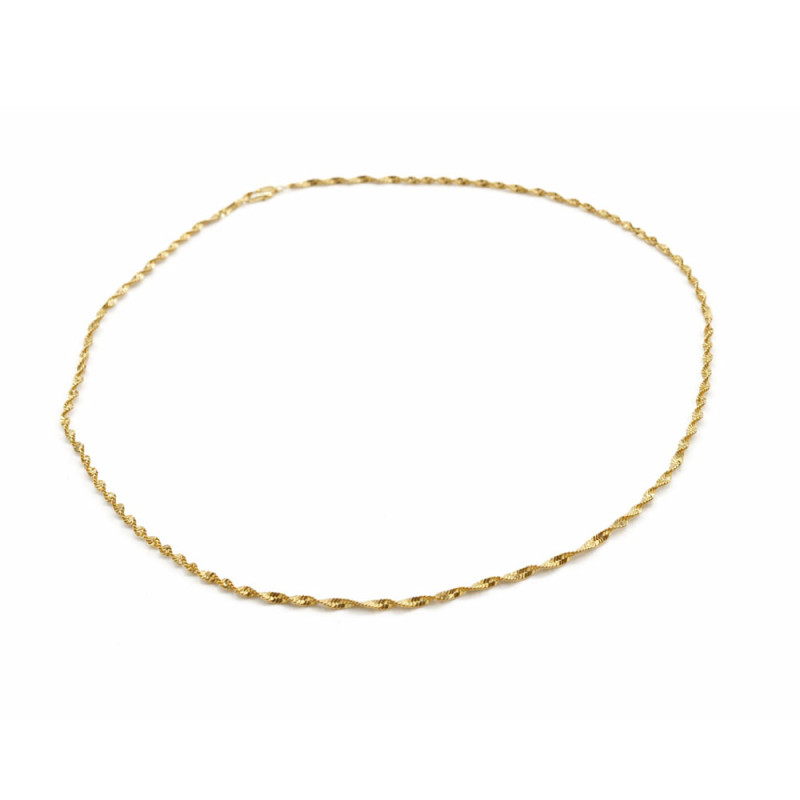 Xuping 14K Altın Kaplama 60 cm Burgu Zincir Premium Kolye