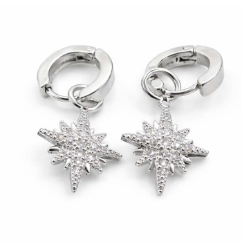 Gümüş Renk Minimal Halka Küpe | Klasik Şık Kadın Küpe