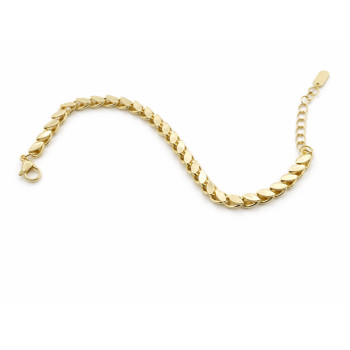 Xuping 14K Altın Kaplama Zincir Form Premium Bileklik