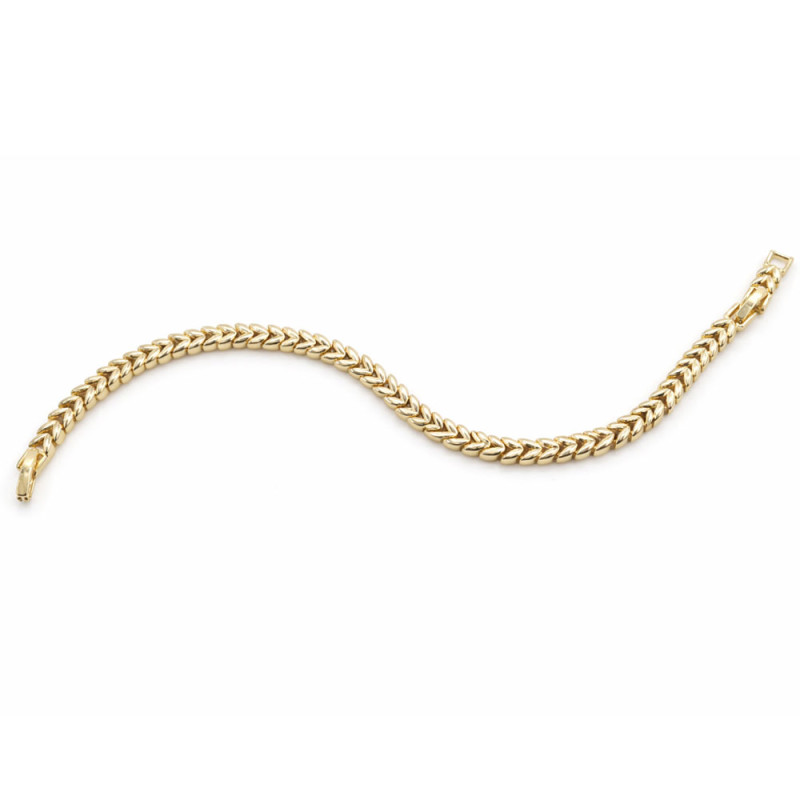 Xuping 14K Altın Kaplama Balıksırtı Zincir Premium Bileklik