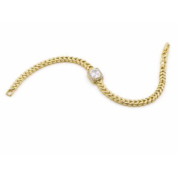 Xuping 14K Altın Kaplama Örgü Zincir Premium Bileklik