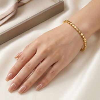 Xuping 14K Altın Kaplama Yıldız Form Zincir Premium Bileklik