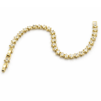 Xuping 14K Altın Kaplama Yıldız Taşlı Premium Bileklik