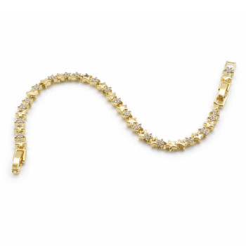 Xuping 14K Altın Kaplama Yıldız Taş Dizilimli Premium Bileklik