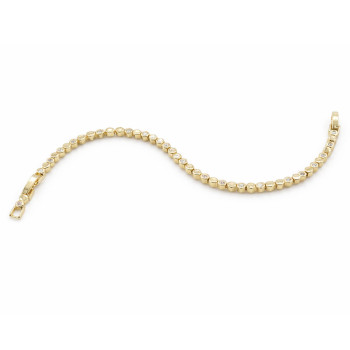 Xuping 14K Altın Kaplama Taş Dizilimli Minimal Premium Bileklik