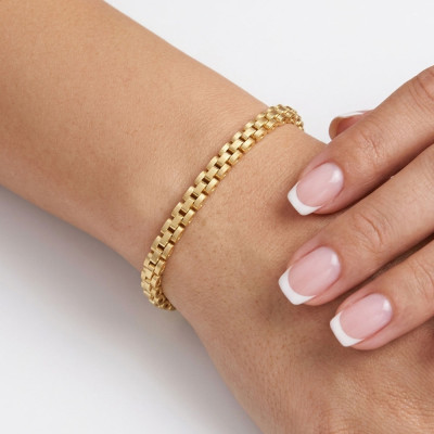 Xuping 14K Altın Kaplama Klasik Jübile Zincir Premium Bileklik