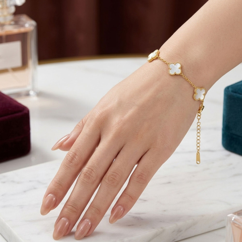 Altın Kaplama Çelik Modern Şık Zincir Premium Bileklik