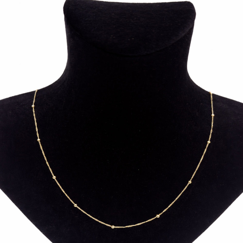 Xuping 14K Altın Kaplama 60 cm Minimal Top Detaylı Premium Kolye