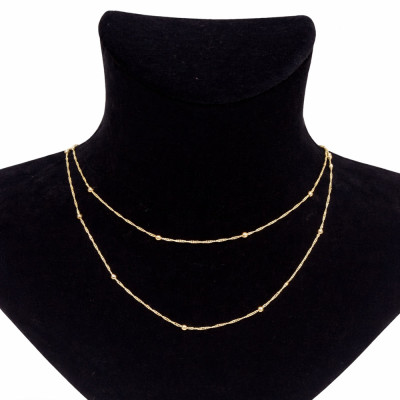 Xuping 14K Altın Kaplama 60 cm Minimal Top Detaylı Premium Kolye